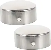 COOLHIYA Handrail Fitting End Caps 2pcs Metal End Caps for Tube Tube Protector Rail Support Furniture Legs Glide