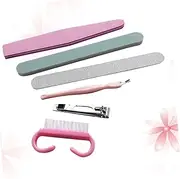 MOTHNUR 2 Sets 24pcs Nail Manicure Set Professional Nail Clippers Files Cuticle Pusher for Home Travel Random Color