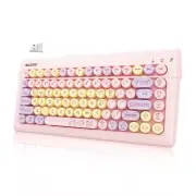 Pink Wireless Bluetooth Keyboard for iPads Tablet Mac PC Laptop Desktop Smart...