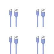 4PK Moki USB-A to USB-C SynCharge Cable 1 Meter iPhone/Android Ultra Blue
