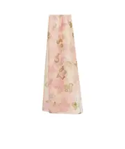 Printed silk stole One size ivory