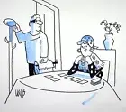 [Funny - Press] Guy Valls: La Fortune Teller et Le Thief,Drawing Original Signed