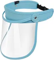 "Abbraccia" Splash Guard Full Face Faceshield Adults Equipment Adjustable Ergonomic Transparent Visor Face Shield for Grinding Working, blue