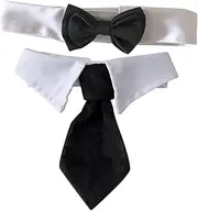 BESPORTBLE Cat Bow Tie and Necktie Set for Pets Bow Tie and Necktie for Kittens for Weddings Birthdays and Christmas Parties