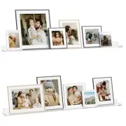 es Invisible Wall Floating Bookshelf for Kids and Nursery, Clear 2 Pack 48 Inch