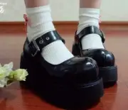 New Womens Pumps Shoes Chunky High Heel Mary Jane Lolita Wedge Platform Buckle