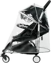 HighEnd Thicking EVA RainCover for Compact Foldable Stroller,Fit BBZYOYO Perfectly,Weather Shield with Waterproof Zipper Opening,Reflective Safety Edging & Full Coverage Design,Ideal for Urban Travel.