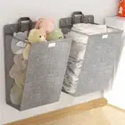 Wall Hanging Foldable Laundry Basket Washing Clothes Organizer Bathroom