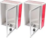 NUOBESTY 2pcs Wall Mounted Mailbox Durable Metal Letter Box with Lock Transparent Design for Office and Storage for Envelopes Newspapers and Suggestions