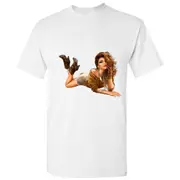Lady Hot Woman Blondie Digital Art White Men T Shirt Tee Top S - 5XL