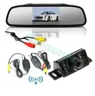 Wireless Car Rear View Kit 7 IR LED Reversing Camera + 4.3 inch Mirror Monitor