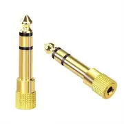 6.35mm (1/4 inch) Male to 3.5mm (1/8 inch) Female Stereo Audio Jack Adapter for Aux Cable,Guitar Amplifier,Headphone,2 Pack