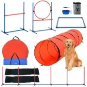 VEVOR Dog Agility Training Equipment 5 PCS Set Upgrade w/ Hurdles Extended Tu...