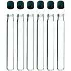 6 Pack - 5-inch, 16x125mm Pyrex Glass Test Tubes with Screw Caps