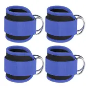 4Pcs Ankle Strap for Cable Machine, Gym Cable Kickback Ankle Wrap, Blue