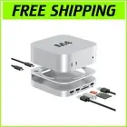 Multi-Functional Aluminum Stand & Hub for Mac Mini M4 with SSD Compatibility