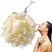 Bath Ball - Bath Mesh Pouf Shower Ball, Bath Sponge Cleaning Brush | Soft Scrubbing Bathroom Supplies, Wash Back Brush Scrub Supplies for Women Boys Girls Teens Youth Friends Family Adults