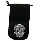 Candy Skull - Novelty Double Mitt Oven Gloves Double Kitchen Chef BBQ Mitts
