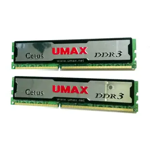 二手-UMAX DDR3 1333 8GB (4G*2)組/含散熱片/雙通道RAM