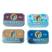 Lot Of 4 Buc-ee's Tin Mints Peppermint Cinnamon Cotton Candy Orange Blast Sours