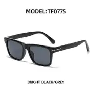 new fashion tom brand tf rectangle sunglasses women men 2022 luxury designer high quality Ins popular oculos de sol uv400 black-black