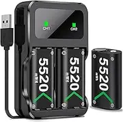 3x2550mAh Battery Pack Compatible for Xbox One/Xbox Series X/S Controller, Rechargeable Battery Packs for Xbox One S/X/One Elite Charger Battery Kit