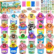 24 Pack Axolotl Butter Slime Kit, Highland Cattle Capibara Slime, Internet Po...