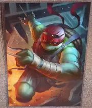 TMNT Raphael Glossy Art Print 11 x 17 In Hard Plastic Sleeve