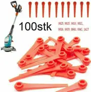 100x Plastic Blades Replacement Blades For Gardena Grass Trimmer Easycut Li-18/23r (100pcs)