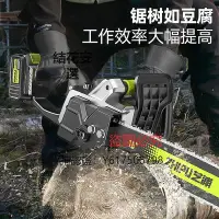 在飛比找Yahoo!奇摩拍賣優惠-電鋸 電鋸家用小型手持鋸柴鋰電池電動鋸充電式鏈條鋸樹神器電鋸