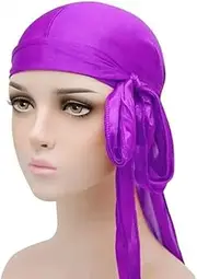 [outret] Velvet Durag Silky Hat Cap Men Women Premium Designer Doo Rag Wave Silk Headwear