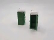 *2 pack* 1:64 scale porta-potty diorama accessory green with white top *2 pack*