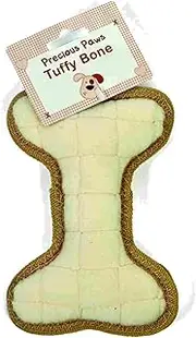 Petface Dog Toy Precious Paws Tuffy Bone Toy - Strong with a Dog Squeaker - Ideal for Small Dogs - Puppies - Chew Toy
