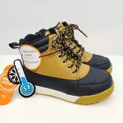 Wonder Nation Ankle Duck Boot Snow Winter Boys Toddler Size 13 Brown Black Zip