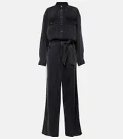 [Marant Etoile] Marant Etoile Belted denim jumpsuit AU 6 black