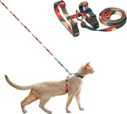 Cat Harness and Leash Set Escape Proof Adjustable Cat Walking Jackets Cat Vest w