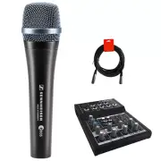 Sennheiser e935 Dynamic Microphone w/ h Mackie Mix5 Compact Mixer & XLR Cable
