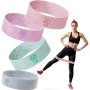 4Pcs Fabric Resistance Bands for Working Out with Workout Bands Guide Booty Bands for Women Men Exercise Bands for Legs Hip Thigh Yoga