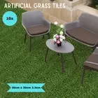 Artificial Grass Floor Tile x10 Garden Indoor Outdoor Lawn Home Decor Astro Turf