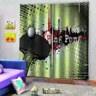 Tough and hard-working sportsmanship Printing 3D Blockout Curtains Fabric Window