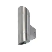 Halogen Up/Down Wall Light IP54 GU10 in Silver Superlux Lighting - LG201-SS