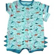Carter's size 12m one piece dinosaur jumper snaps front and bottom NWT
