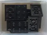 LEGO Parts - Black Plate 2 x 3 - No 3021 - QTY 10