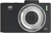 4K Digital Camera 48MP 2.8 Inch IPS Screen 16X Zoom Portable CCD Camera (Black)