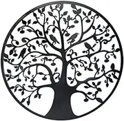 Black Tree of Life Wall Art Hanging Metal Iron Sculpture Garden 60cm - Stunning Piece of Metal Wall Art and Eye Catching Masterpiece