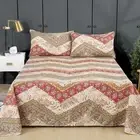 DaDalogy Bedding Botanical Floral Flat Sheet Only w/ 2 Pillow Cases - Bohemia...