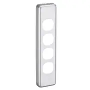 Clipsal Classic 4 Gang Architrave Switch Brushed Aluminium Cover