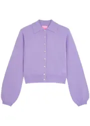 Crush Cashmere Piha Cashmere Cardigan - Lilac - 0 (UK 6 / XS) 0 (UK 6 / XS)
