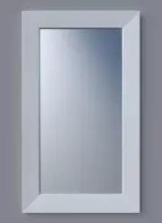 MODERN GEOMETRIC WHITE FRAMED MIRROR