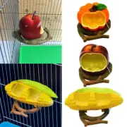 Bird Feeder with Perch Plastic Parakeet Dispenser for Cage Splash-Proof